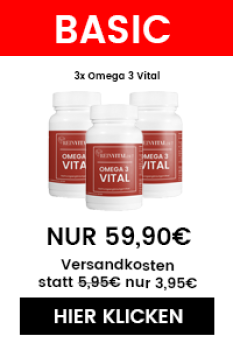 Omega 3 Vital dient zur Aufrechterhaltung eines normalen Cholesterinspiegel im Blut und zur Versorgung der Augen, des Gehirns und des Herzens...